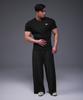 BORN TO WIN B Pendant Henry Neck Muscle Fit T-Shirts [Black]