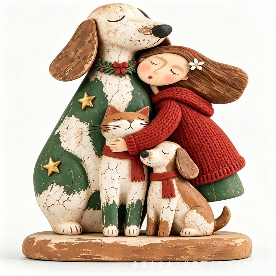 The Little Prince Fox Wooden Flat Decorative Item Fairytale Home Decor Christmas Craft Desktop Ornament