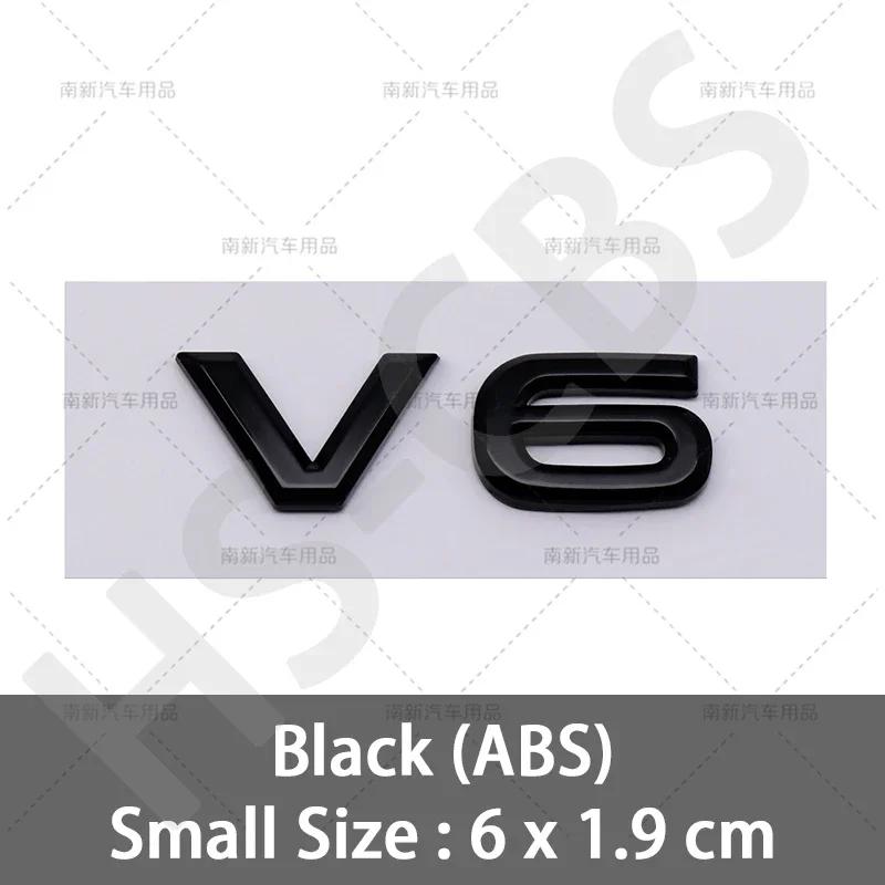 ABS V6 V8 Automobile Displacement Logo For VW Volkswagen Car Styling Rear Trunk Stickers Emblem Tailgate Decal Car AccessoriesKD0