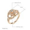 Unique Creative Women Rings  Rose Gold Color Natural Zircon Geometry Rings Modern Fashion High Quality Daily Jewelry