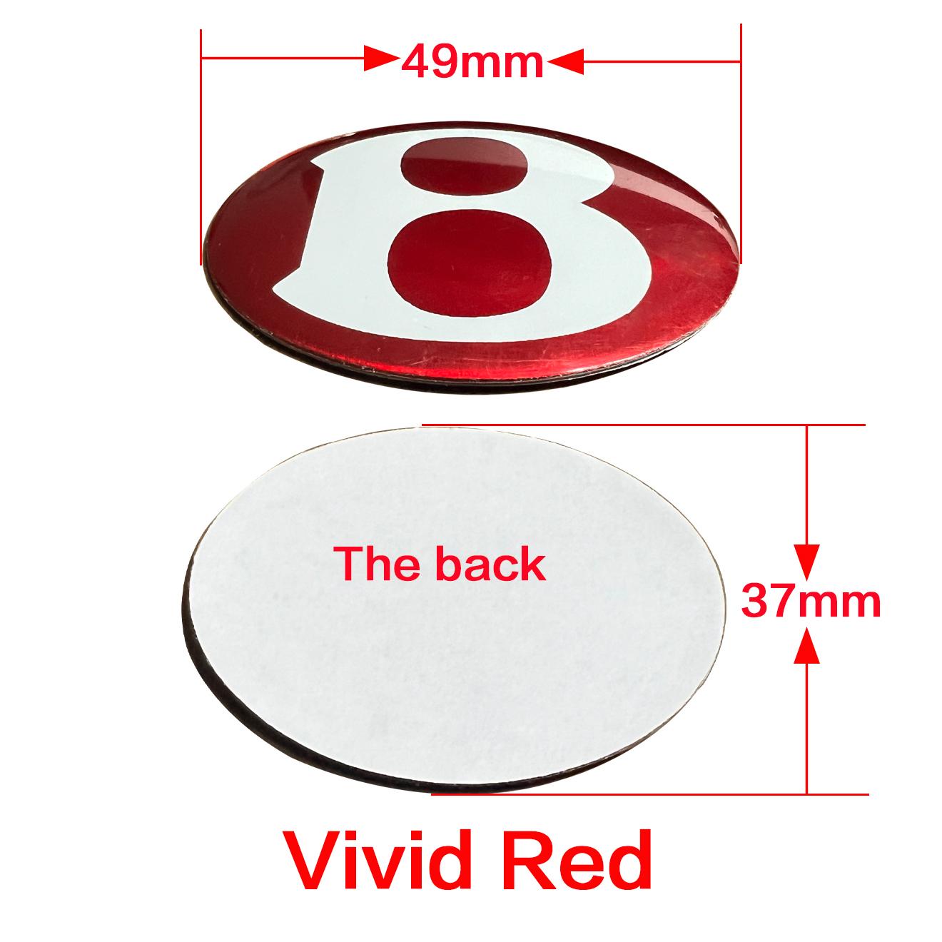 

For Continental GT Flying Spur GTC Self-Adhesive Radiator Grille Red Badge Rear Hatch Cover 3W0853630K Cylinder PR DH4 DH8