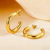 Temu Europe Hot-Selling Luxury Hoop Earrings: Non-Fading Women's Studs with High-End Feel.