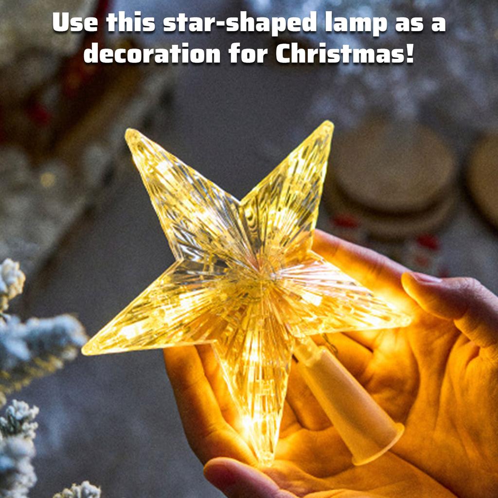 Christmas Decorations Scene Layout Supplies Christmas Tree Top Star Atmosphere Dress Up Accessories Five-pointed Star Accessories