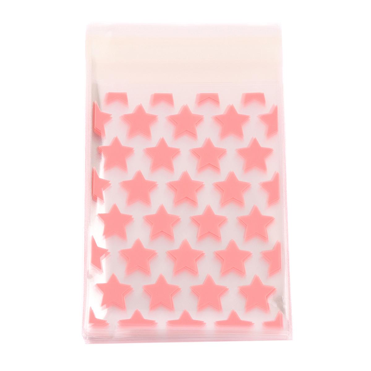 

100 шт. самоклеящаяся герметичная карманная сумка для конфет, свадебная пластиковая прозрачная сумка, небольшой подарочный пакет с орнаментом, сумки для украшения вечеринки розовый