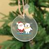 10pcs DIY 5cm Christmas Ornaments Round Clear Holiday Bauble Pendants Acrylic with Hole DIY Craft Decorations Home Party