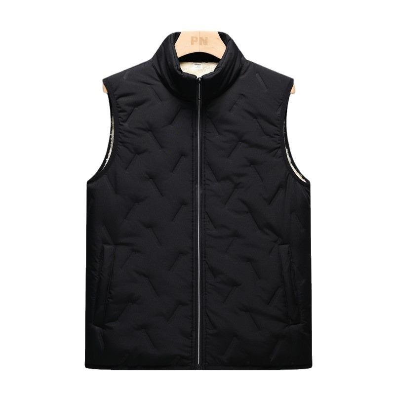Men S Warm Fleece Lined Cotton Vest Casual Dad Waistcoat