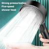 Black 5 Modes Shower Head Adjustable High Pressure Water Saving Shower Head Water Massage Shower Head Bathroom Accessories