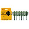 CUESOUL ROST Series Shafts, Integrated Flights, Big Wing Shape, Medium Size, 6-Club Set (2-CSAK-5KL10), Dark Green
