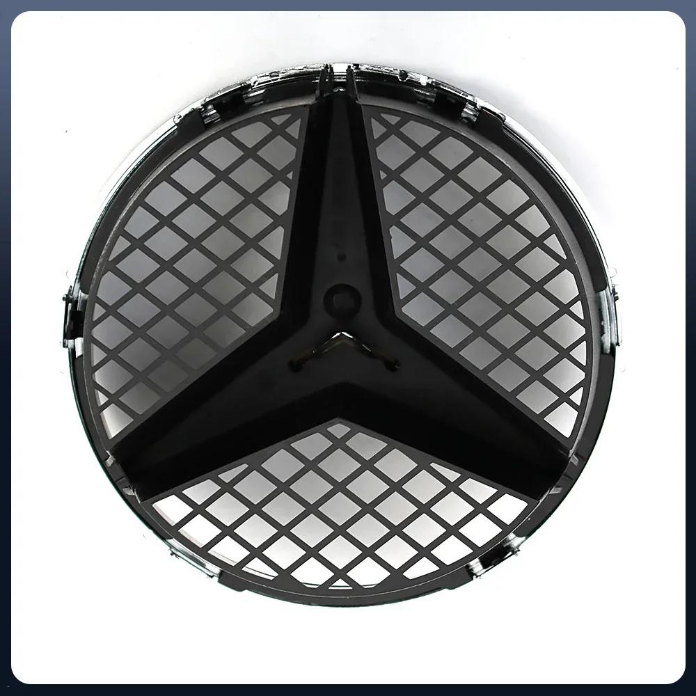 Car Sticker 2025 Hot For Mercedes Benz For Mercedes Benz Chrome Silver And Gloss Black OE Style Front Grill Star Emblem Chrome L