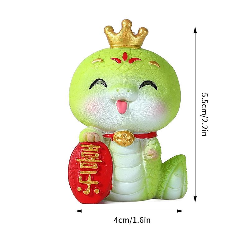 Chinese Spring Festival Ornament Cartoon Snake Statue Figurine Ornament Merry Christmas Decoration 2025 New Year Home Decoration