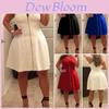 Moda L-6xl Plus Donna Scollo a Barca Abito Corto Mini per Cocktail Serata Festa Stile Elegante