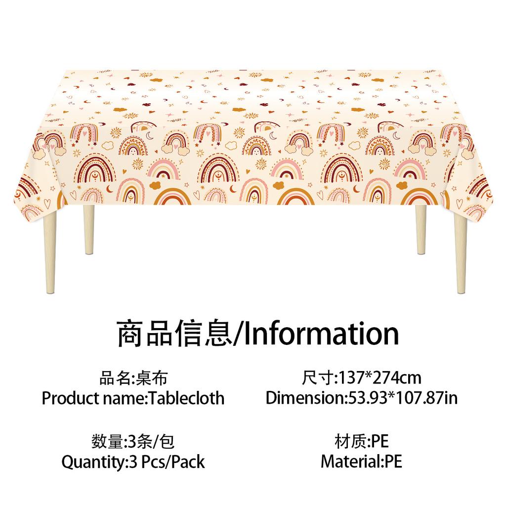 Spot Disposable Pe Tablecloth Thickened And Durable Suitable For Party/Picnic/Household