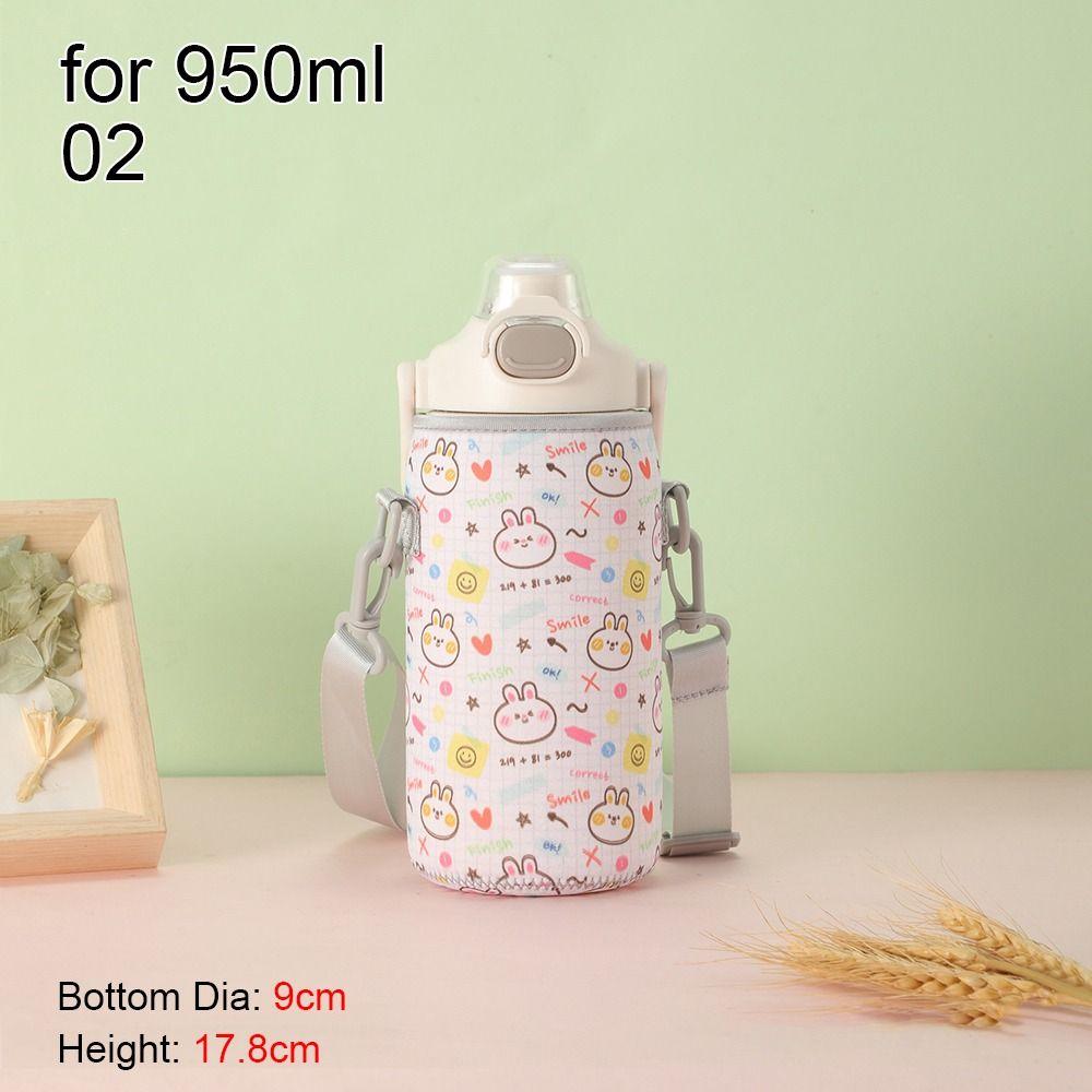 Neoprene Water Pouch Holder Shoulder Strap Water Bottle Cover With Strap Black Bottle Carrier Insulat Bag for Cile 950/1200ml