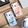 Blooming Blue Flowers For Samsung A73 72 71 A70 56 55 54 A53 52 51 50 42 A35 A34 33 32 31 26 25 24 23 22 30 Glass Phone Case