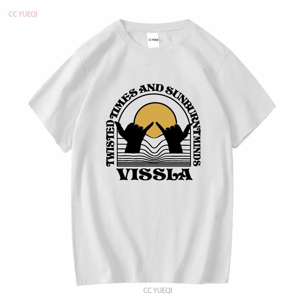 Vissla Twisted Times And Sunburnt Minds T-Shirt Pfirsich Größe Medium Lange Oder Kurze Ärmel Vintage Gewaschen Streetwear Grafik