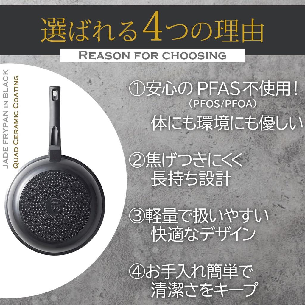 KUKUNA Jade Quad Coating Egg Omelet Frying with Both Induction and Gas Lightweight for Easy Omelet Perfect for Making Rolled Omelets and Coating Pan,