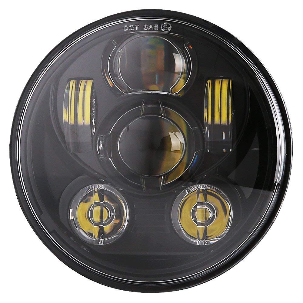 

Karun для светодиодной фары IP68 для техосмотра автомобиля, гарантия, Harley-Davidson, 5,75 дюйма, Hi/50 Вт, Lo/30 Вт, водонепроницаемая, соответствует требованиям, 2 года (M003D, Черный) чёрный