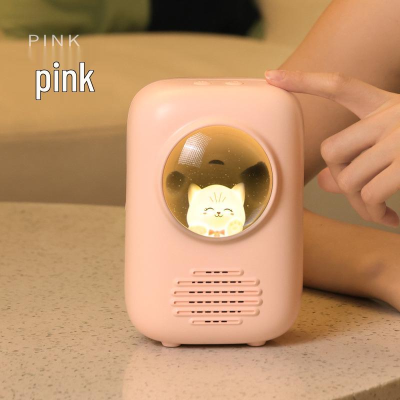 

Portable Bluetooth Speaker with Dual Wireless Microphones and Night Light рожевий