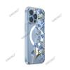 Fresh ins wind flower mobile phone case iPhone15 Alec transparent anti-drop MagSafe magnetic case Apple 17