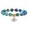 Fashion Evil Eye Natural Stone Beaded Bracelet for Women Men Amulet Protection Jewelry Yoga Spiritual Friendship Gifts
