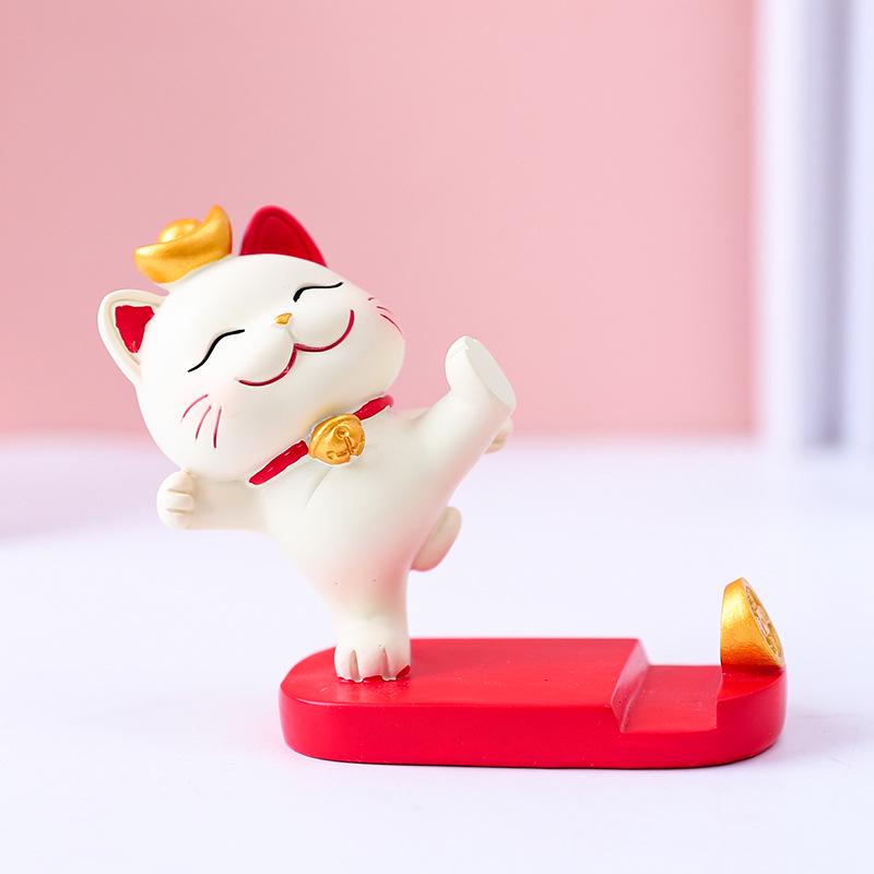 Festive Cat New Year Ornament - Creative Living Room Decoration & Entrance Craft Gift