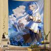 Anime Frieren Tapestry Art Printing Japanese Wall Tapestry Anime Wall Hanging Home Decor Tapestry Bedroom Bedside Tapestry