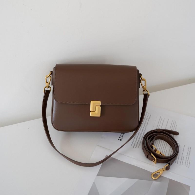 Small Square Bag Genuine Leather Female 2026 Cross-body Women's Commuting One-shoulder Tofu Cowhide