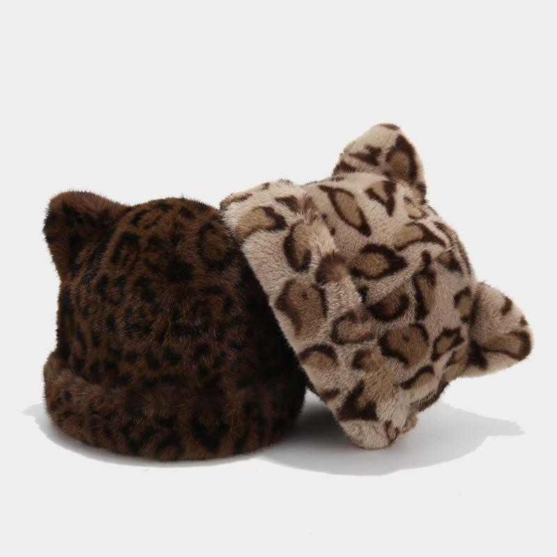 Winter Cartoon Caps with Ear for Halloween Furry Caps Unisex Winter Headgear Accessory Outdoor Use Everyday Wear