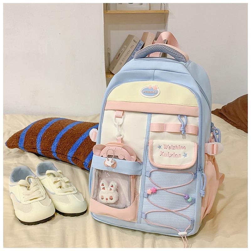 School bag new college style fresh and sweet candy color backpack junior high school students lightweight large capacity backpack