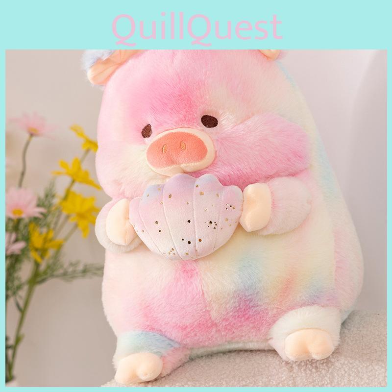 Piglet Rainbow Cute Cuddle Shell Plush Toy Cartoon Children Sleeping Gift Doll