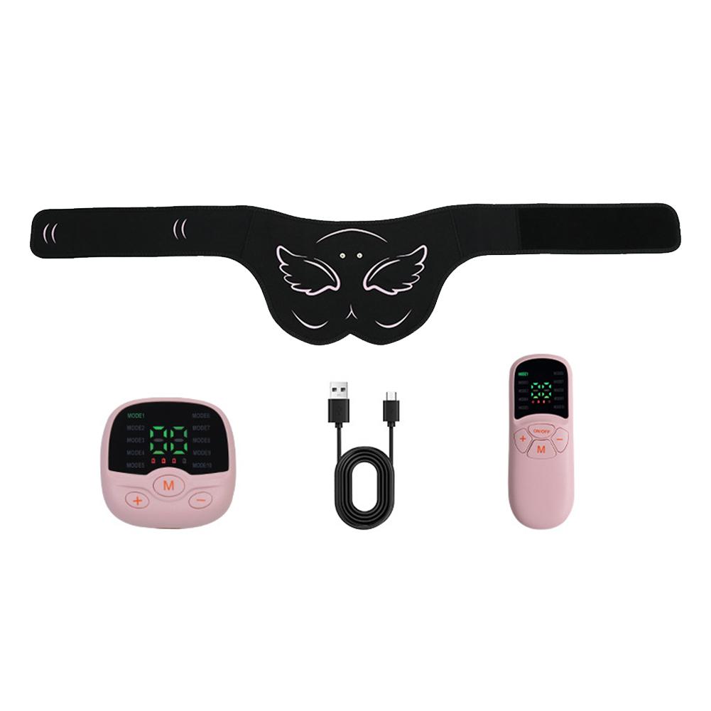 EMS Hips Trainer Butt Muscle Stimulator USB Charging Electronic Muscle Toner with Remote Control LED Display for Fitness Workout
