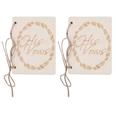 2pcs Wedding Ceremony Party Vow Booklets Oath Book Props Decoration Accessory