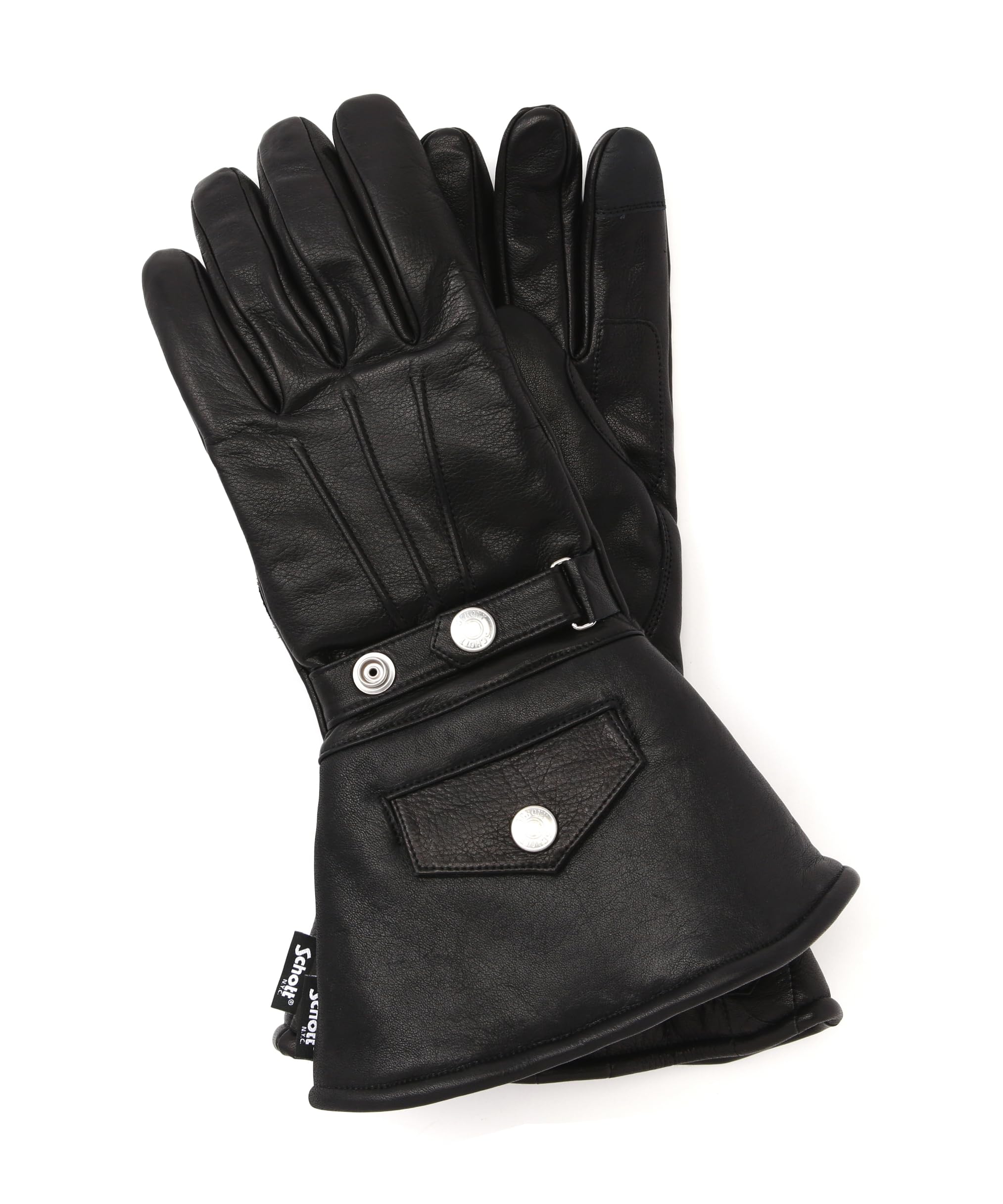 

Schott WINTER GLOVE LONG Men s Winter Gloves, Size S 010, Black, 782-4970047