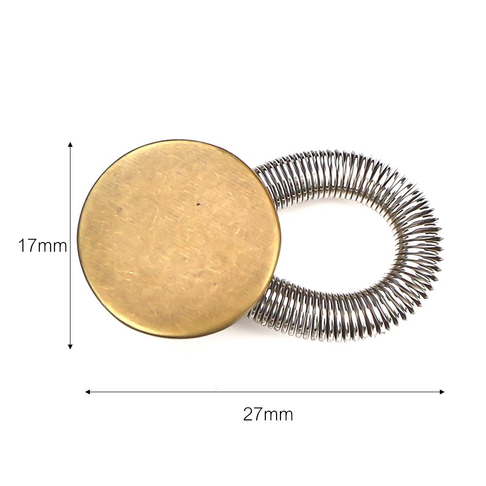 2PCS Solid Color Glossy Spring Expansion Waist Button