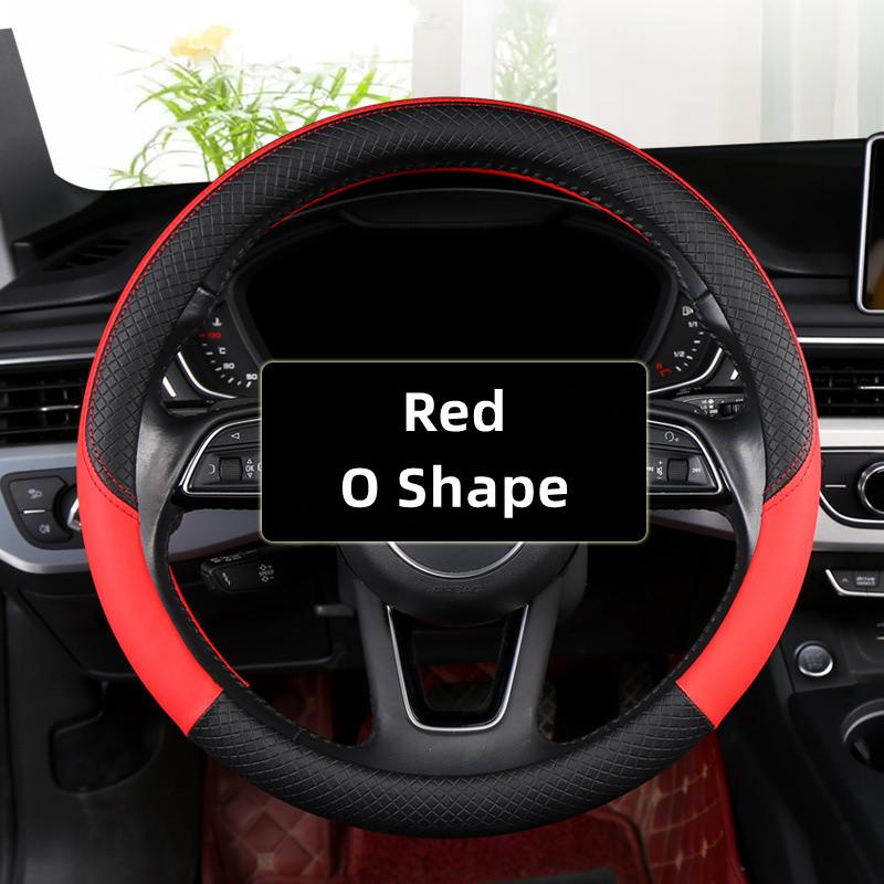 Universal Car Steering Wheel Cover For 37-38Cm Steer Wheel Faux Leather Breathable Car Wheel Cover Interior Auto Accessories