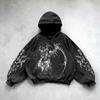 Felpa Streetwear 2026 per Adolescenti Casual Punk Harajuku Hip Hop Gotica con Stampa