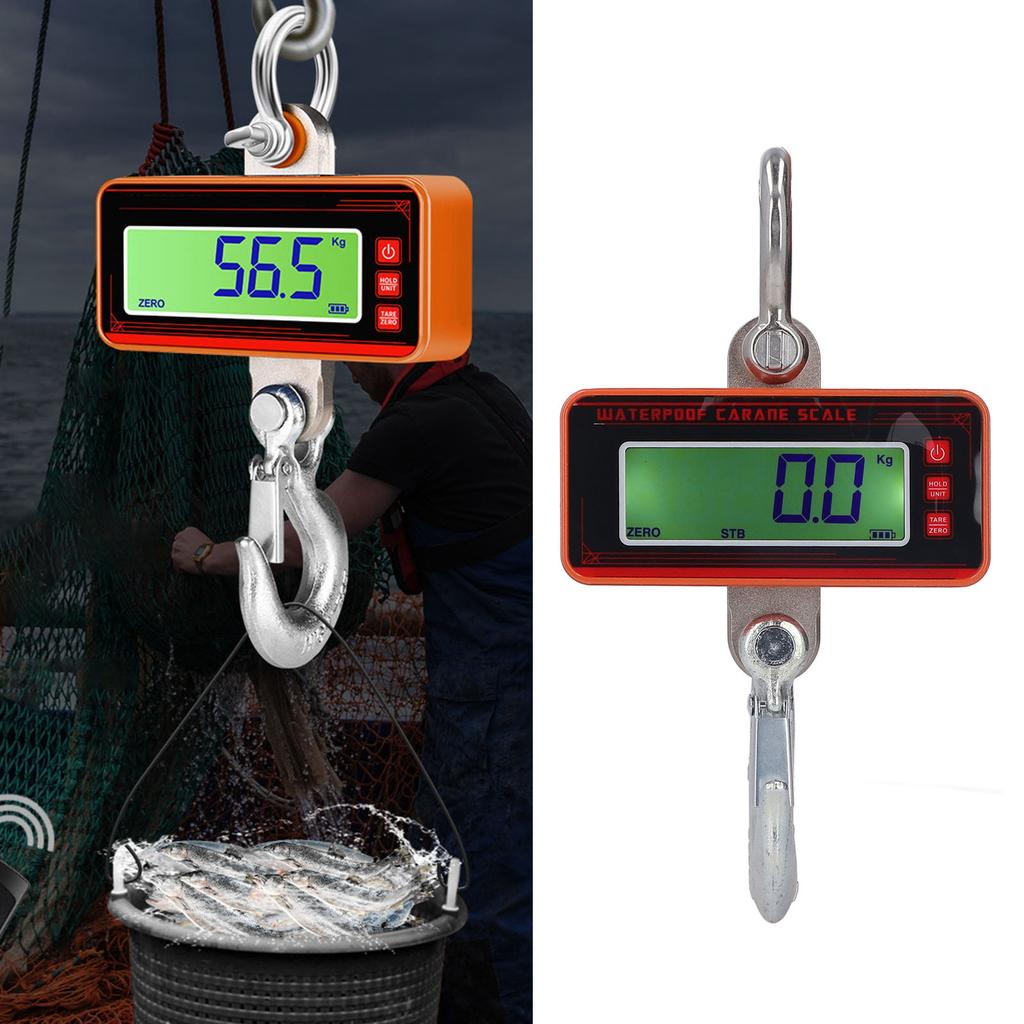 OCS-P3 1500KG 3000LB Industrial Electronic Crane Scale LCD Display Crane Scale Waterproof Wireless Hanging Scale