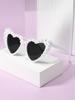 New In Luxury Fine Shimmering Love Pearl Sun Glasses Women Heart Glasses Casual Bling Sunglasses Lentes  Mujer