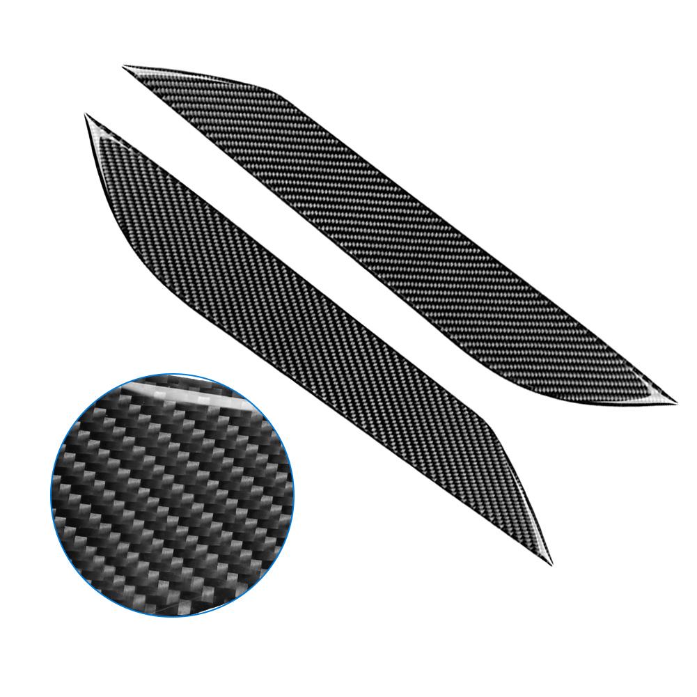 Pair of Carbon Fiber Headlight Eyebrow Eyelid Trim Fits for Nissan 350Z 2003 2009