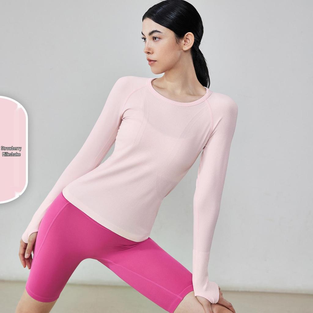 Women's Long Sleeve Round Neck Yoga & Tennis Fitness Top