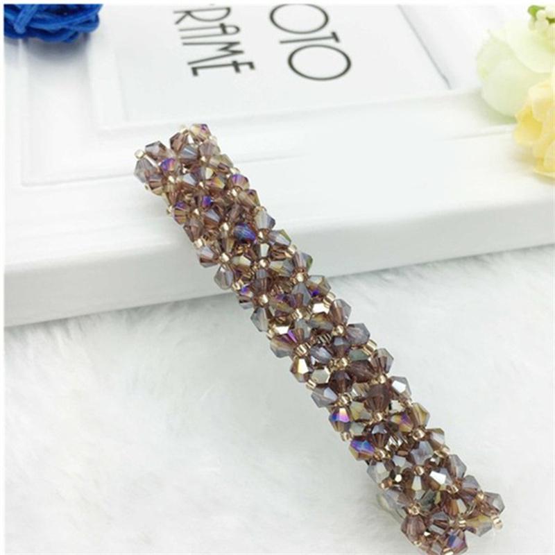 Haarspange Gewebte Spange Haarnadel Damen Vierreihige Spange Kopfspange Damen Haargummi Haarschmuck Angelschnur