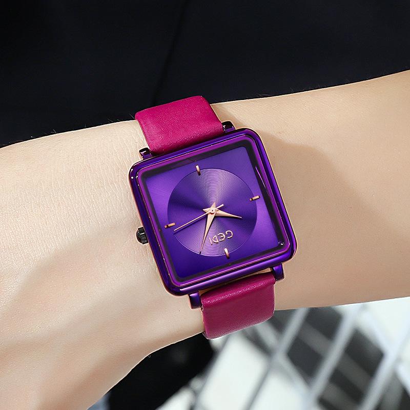 Square Women'S Watch Korean Trend Student Watch Fashion Waterproof Belt Casual Women'S Watch