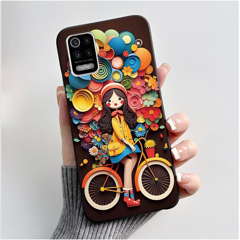 Case For LG K52 Q52 K62 Phone Case Luxury Cute Love Rabbit Funny Ultra Thin Slim Soft Black TPU Silicone Protective Back Cover
