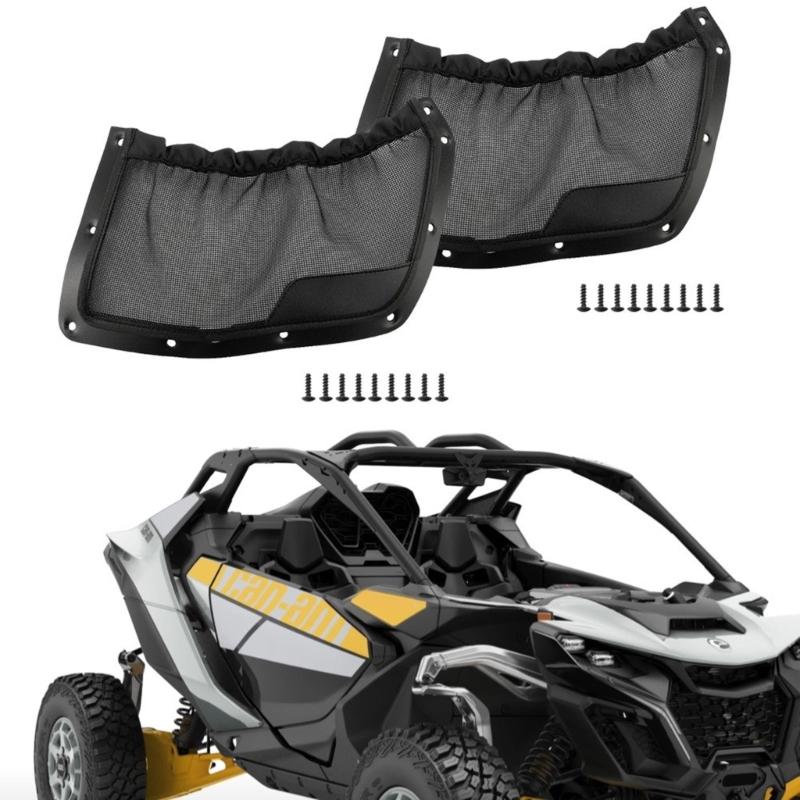 UTV Back Storage Pocket Mesh Holder Bag with Mounting Screws Backrest Storage Net Bag Organizer