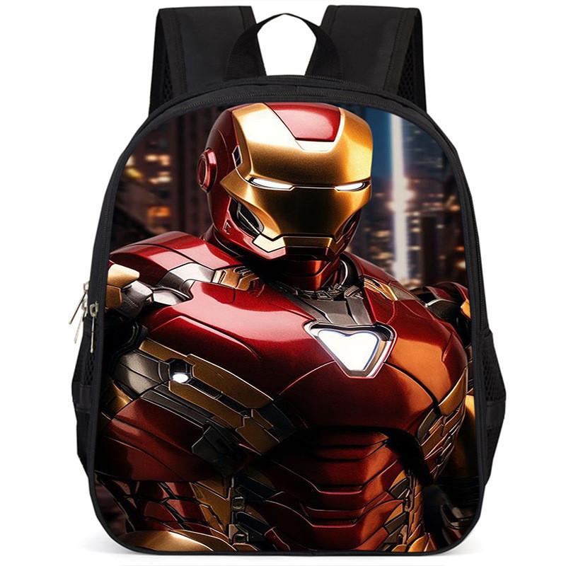 Stylowy plecak dla dzieci Iron Man 15 cali, duża pojemność, lekki, wykonany z tkaniny Oxford