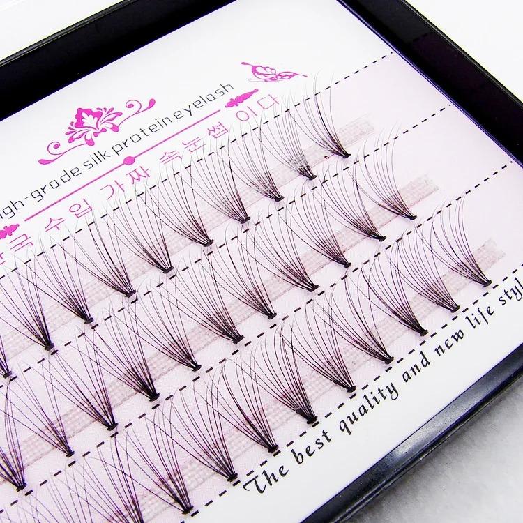 10 корней на растение Накладные ресницы для самостоятельного наращивания посадка горячий клей одиночный пучок мягкие натуральные густые накладные ресницы для наращивания глаз 8mm белый