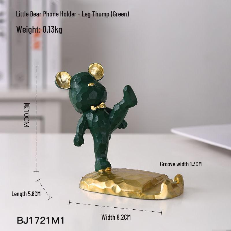 Suporte Criativo de Urso de Desenho Animado para Celular e Tablet – Suporte de Mesa e Enfeite para Visualização Preguiçosa
