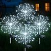 1/4 piezas Luces Solares Impermeables de Fuegos Artificiales Chispas Luz de Hada Paisajismo Luces de Jardín Luz de Decoración Exterior Patio Porche Camino