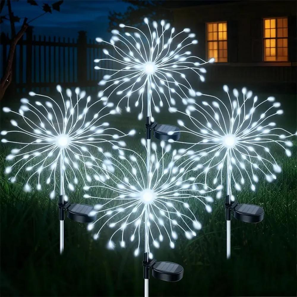 1/4 piezas Luces Solares Impermeables de Fuegos Artificiales Chispas Luz de Hada Paisajismo Luces de Jardín Luz de Decoración Exterior Patio Porche Camino
