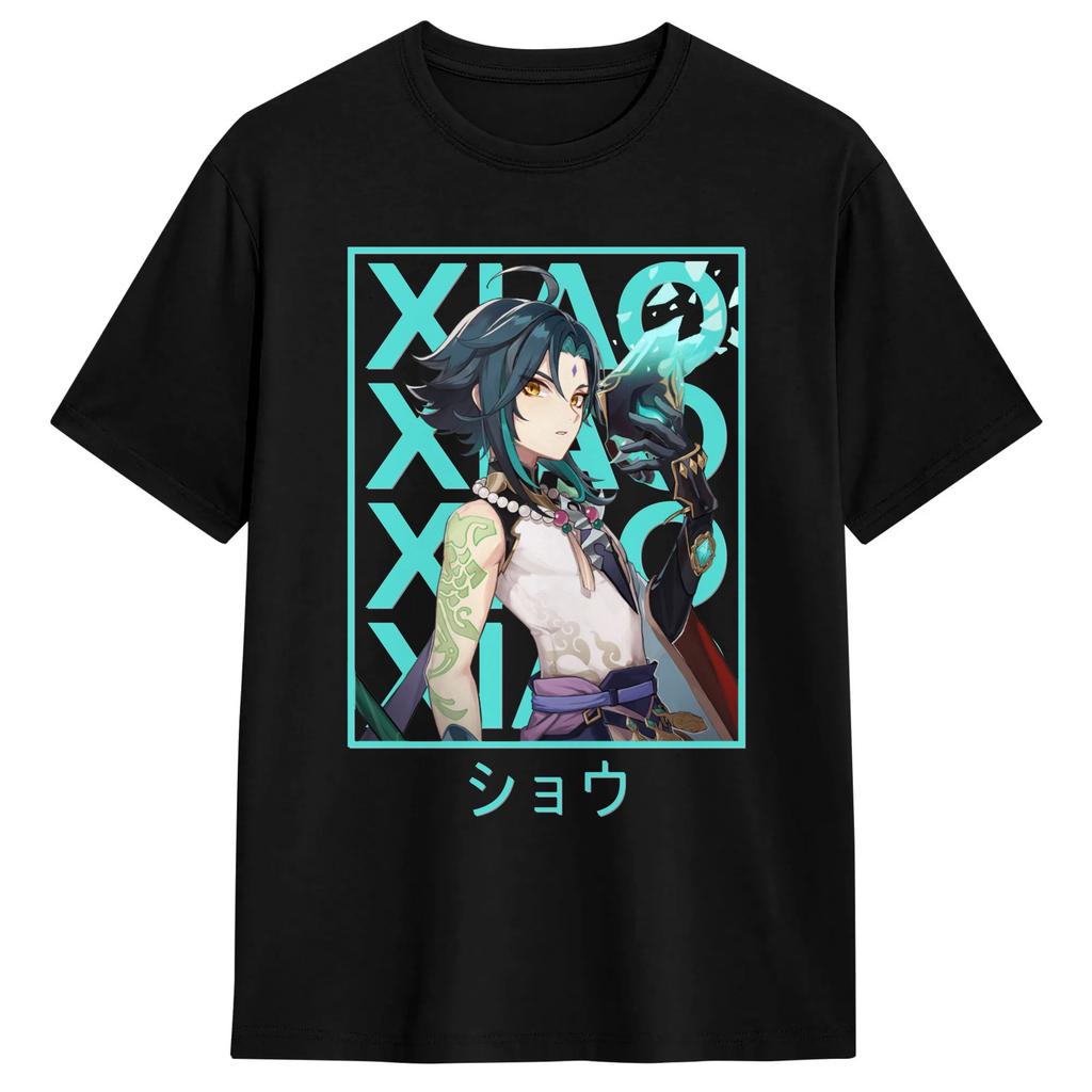 Diluc Genshin Impact Anime Game Tshirt Unisexs Cotton Clothing Fashion Round Neck Short Sleeve